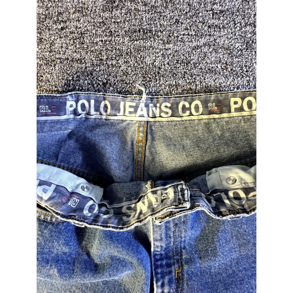 Polo Ralph Lauren Jeans Mens 34x30 Blue Denim Cotton Medium Wash Straight Leg - Picture 8 of 15